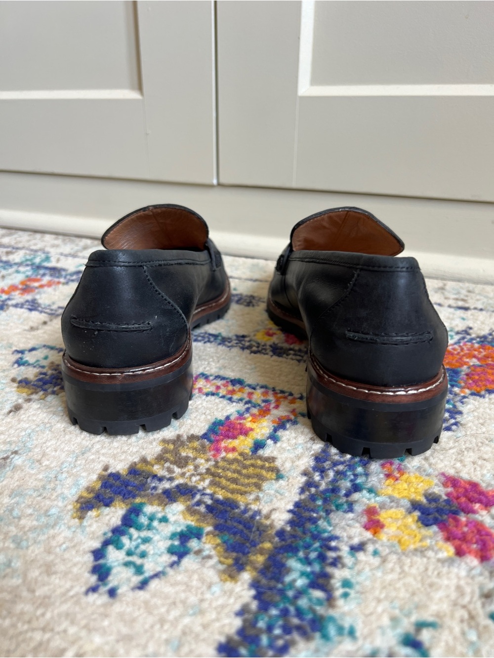 Madewell The Corinne Lugsole Loafer in Black Leather NE526 size women’s 8 - Picture 3 of 8